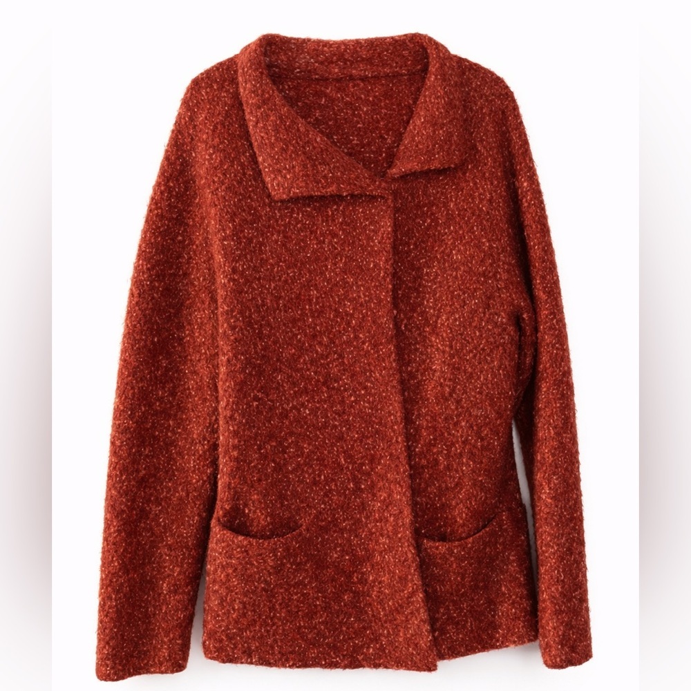 Eileen Fisher Boiled Wool Jacket/Cardigan - Size Large